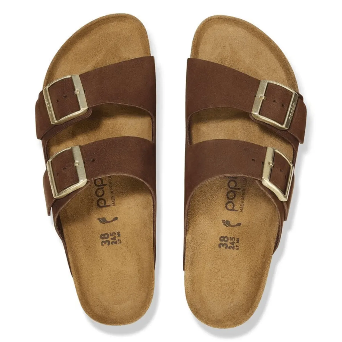 Birkenstock Women's Arizona Flex Platform Dark Tea Nubuck Leather